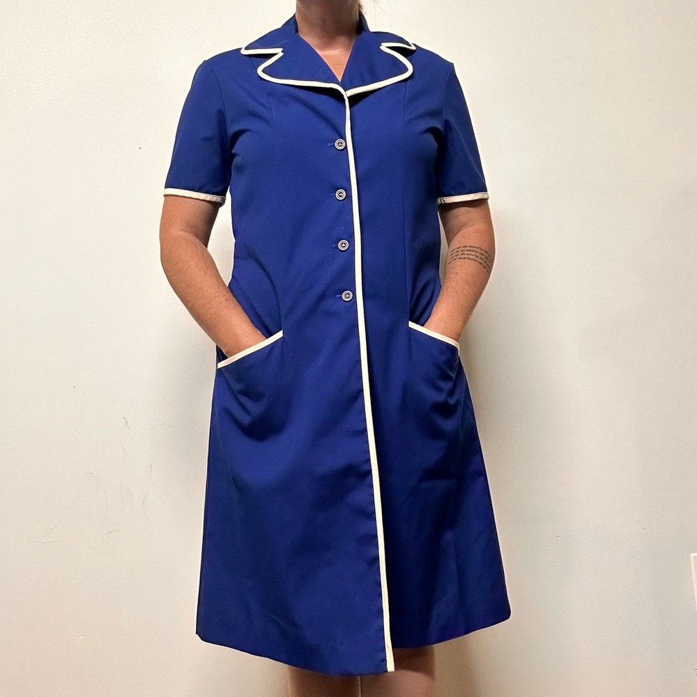 Vintage White Stag Nurse Hostess Uniform Dress Coat Excellent Condition
